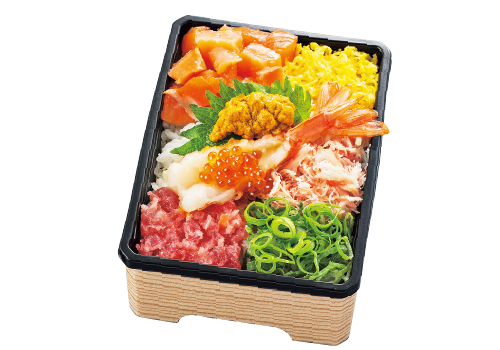 六種の海鮮ちらし〈味付けうに・北海道いくら〉