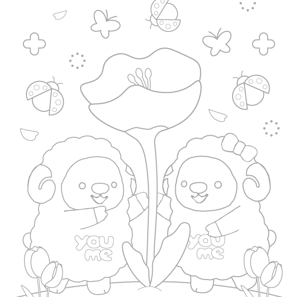 3月分ぬりえ